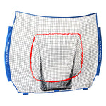 (Net Replacement Only) Baseball / Softball Net for Hitting & Pitching 7' x 7' - Blue / Red