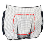 (Net Replacement Only) Baseball / Softball Net for Hitting & Pitching 7' x 7' - Black / Red
