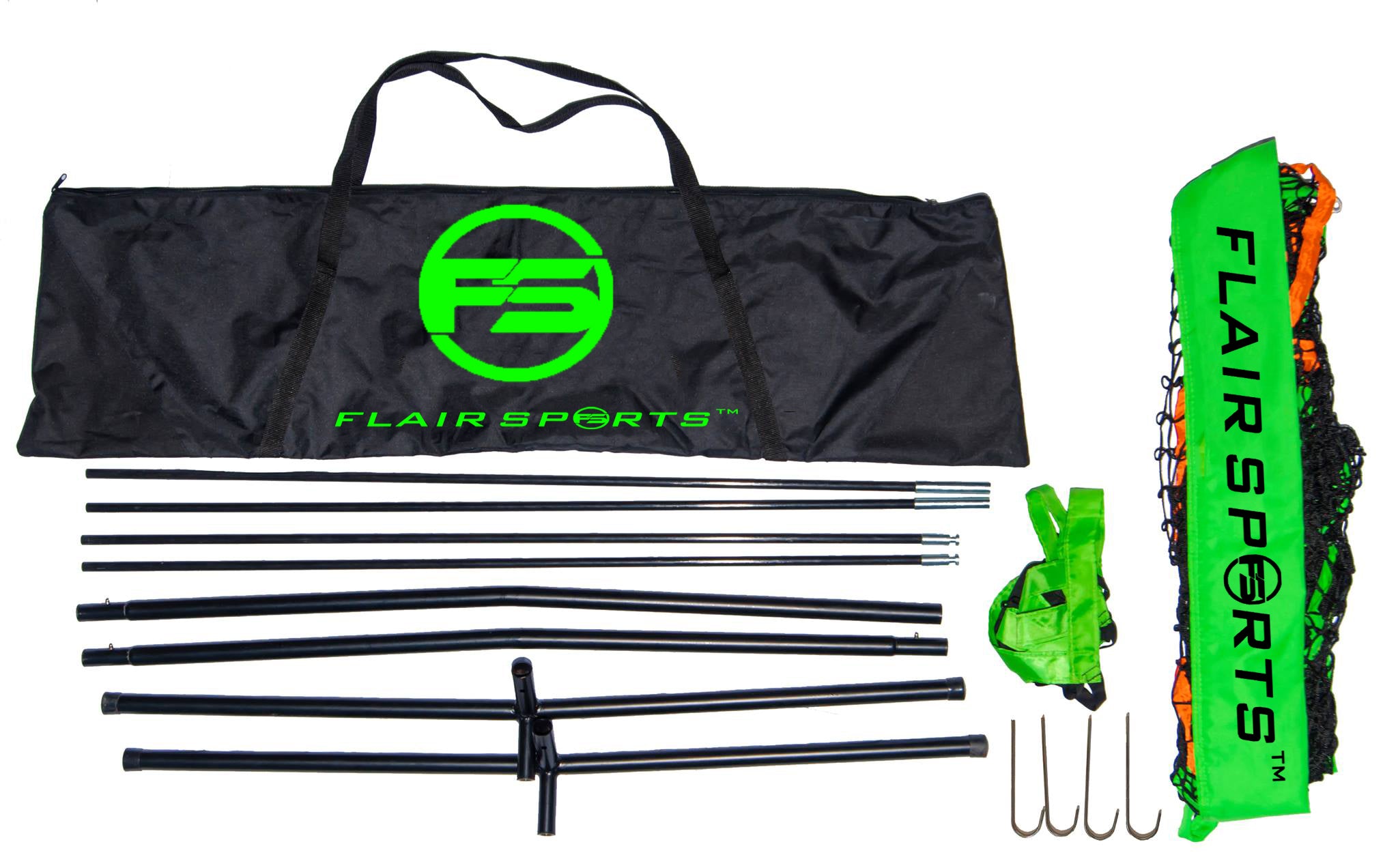 Baseball / Softball Net for Hitting & Pitching 7' x 7' - Neon Orange / Neon Green